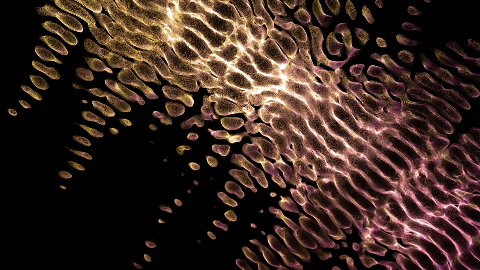 Abstract background with dark purple and light blue energy lines.